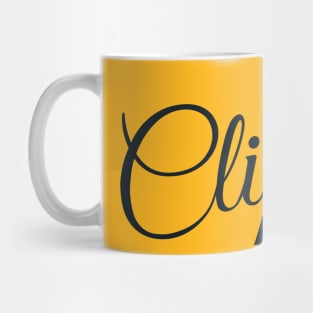 Urban Word 'Clipped' in Black Lettering Mug